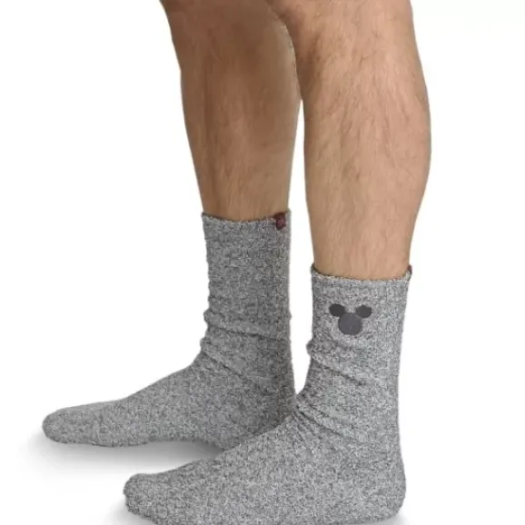 Mickey Mouse Socks For Men By Barefoot Dreams – Light Gray