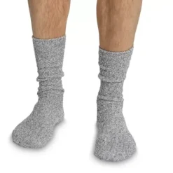 Mickey Mouse Socks For Men By Barefoot Dreams – Light Gray